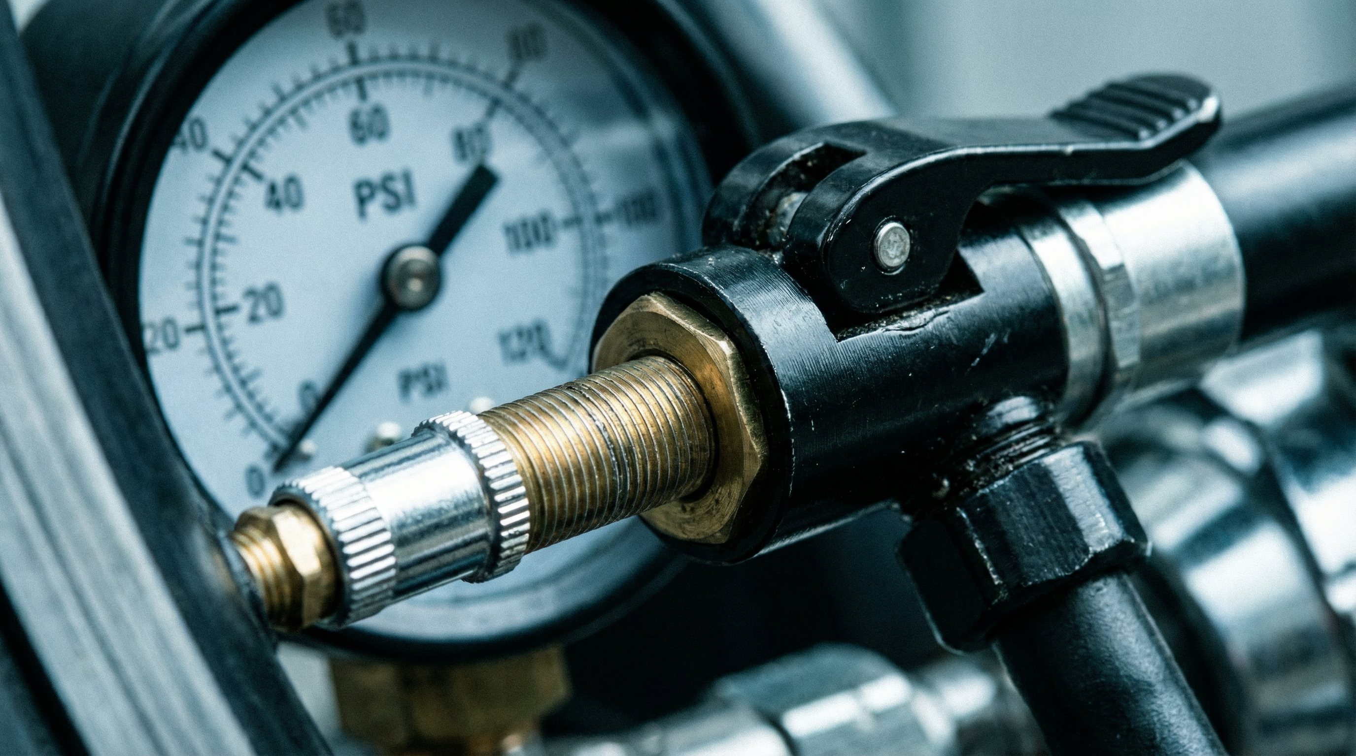 Проверка давления в шинах велосипеда насосом