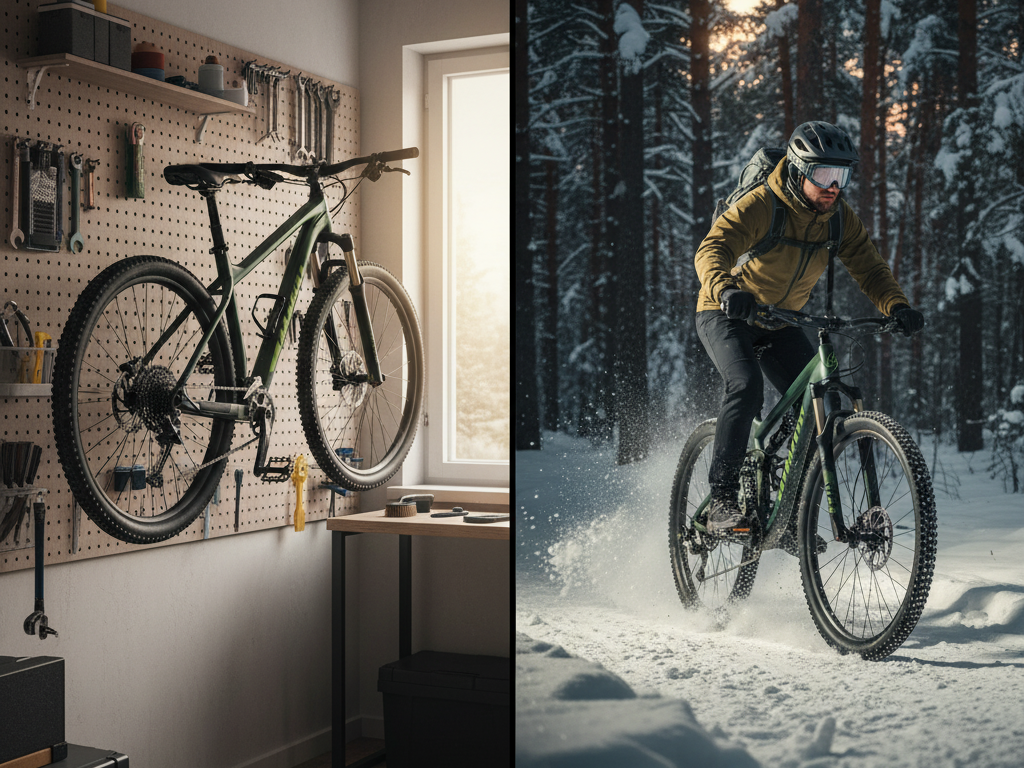 Велосипед зимой: хранение или катание?